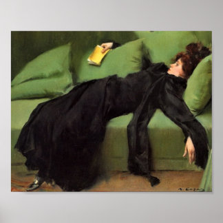 Poster Jeune Femme Décadente Après La Danse Céramique Jus