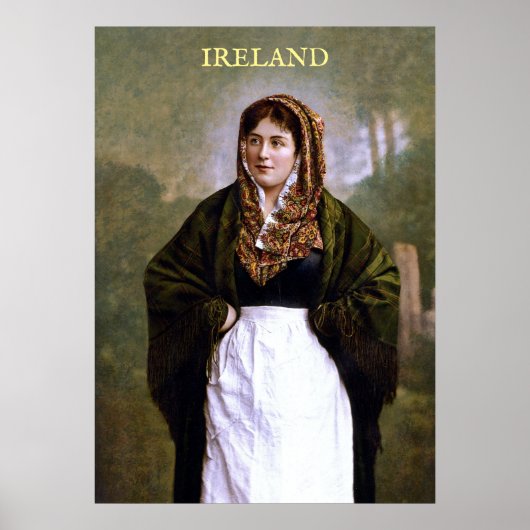 Poster Jeune femme d'Irlande (1890) (Devant)