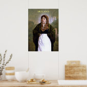 Poster Jeune femme d'Irlande (1890) (Cuisine)