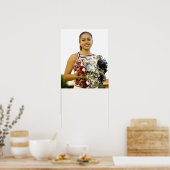 Poster Jeune femme en uniforme meneur (Cuisine)