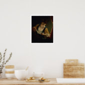Poster Jeune Femme lisant une Lettre (huile sur toile) (Cuisine)