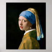 Poster Jeune fille à oreille perle, Johannes Vermeer, 166 (Devant)