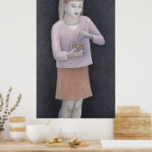 Poster Jeune fille avec des douceurs 2007 (Cuisine)