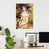 Poster Jeune fille avec un panier de fleurs de Renoir (Bureau à domicile)