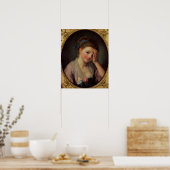 Poster Jeune fille avec un Rose (Cuisine)