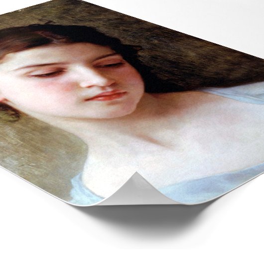 Poster Jeune fille, Bouguereau (Coin)