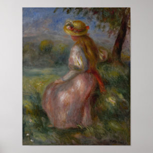 Poster Jeune Fille en Rose par Renoir