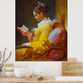 Poster Jeune fille Lecture par Jean-Honore Fragonard (Cuisine)