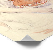 Poster Jeune fille mignonne avec une poupée (Art d'enfanc (Coin)