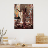 Poster Jeune fille qui nourrit les Ibis sacrés à Karnak, (Cuisine)