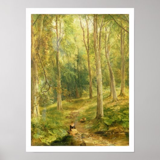 Poster Jeune fille se baigner les pieds (Devant)