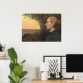 Poster Jeune fille Skagen par Ancher (Bureau à domicile)