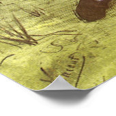 Poster Jeune garçon coupant de l'herbe à la faucille de V (Coin)