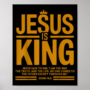 Poster Jeune Garçon Jésus Est Le Roi Camo Christian Dieu