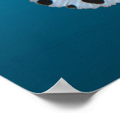 Poster Jeune groupe - arrière - plan bleu dégradé | (Coin)