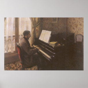 Poster Jeune Homme Jouant du Piano par Gustave Caillebott