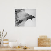 Poster Jeune Indienne Oglala avec chiot devant Tipi (Cuisine)