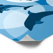 Poster Jeune Joueur Vague Bleue Jumping Dauphins (Coin)