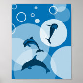 Poster Jeune Joueur Vague Bleue Jumping Dauphins (Devant)