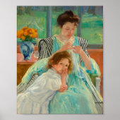 Poster Jeune mère coudre | Mary Cassatt (Devant)