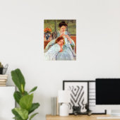 Poster Jeune mère couture par Mary Stevenson Cassatt (Bureau à domicile)