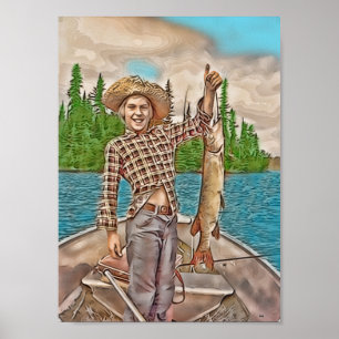 POSTER JEUNE PÊCHEUR