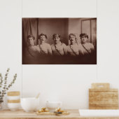 Poster Jeunes athlètes gays d'intérêt avec couronnes vint (Cuisine)