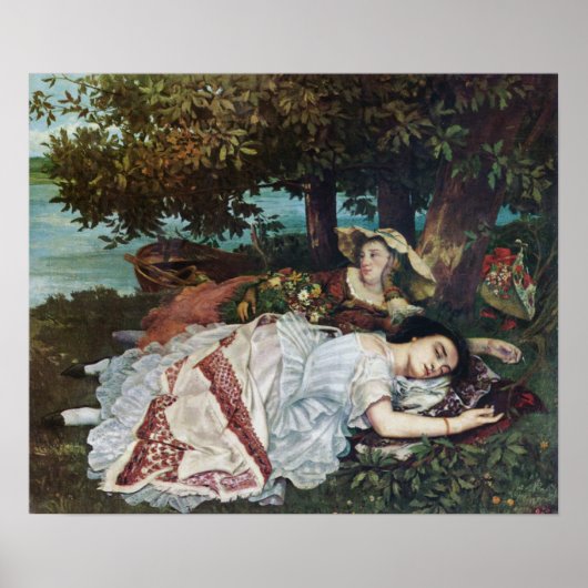 Poster Jeunes dames au bord de la Seine (été) (Devant)