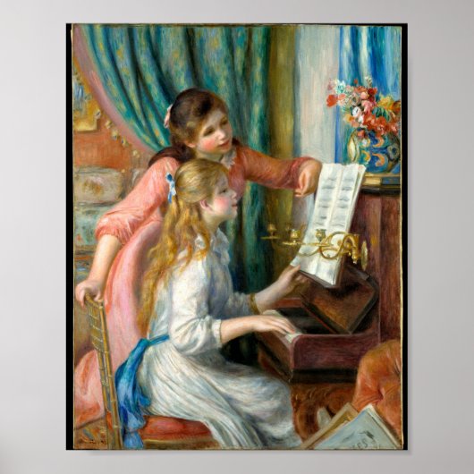 Poster Jeunes filles au piano par Pierre-Auguste Renoir (Devant)