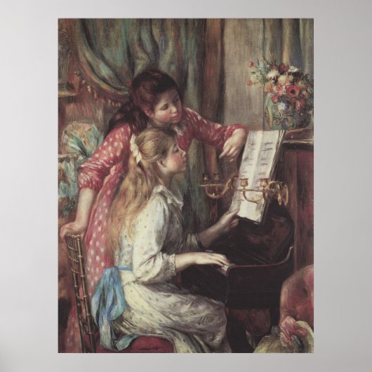 Poster Jeunes filles au piano par Pierre Renoir (Devant)