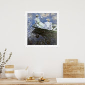 Poster Jeunes filles dans le bateau d'aviron (Cuisine)