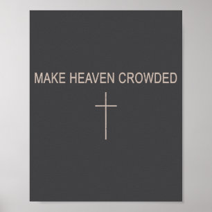 Poster Jeunes font le ciel bondé Croix Chrétienne Minimal
