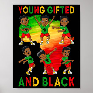 Poster Jeunes Garçons Cadeaux Et Noirs Enfants Jeunes Jeu