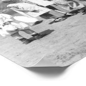 Poster Jeunes garçons et filles sur le terrain de basebal (Coin)