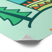 Poster Jeunes Renards : Motif sans couture pour enfants. (Coin)