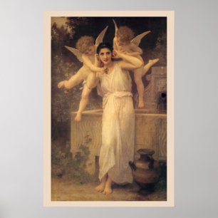 Poster Jeunesse par Bouguereau, Portrait d'anges victorie