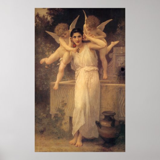 Poster Jeunesse par Bouguereau, Portrait des Anges Victor (Devant)