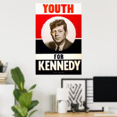 Poster Jeunesse pour le président John F. Kennedy (Bureau à domicile)