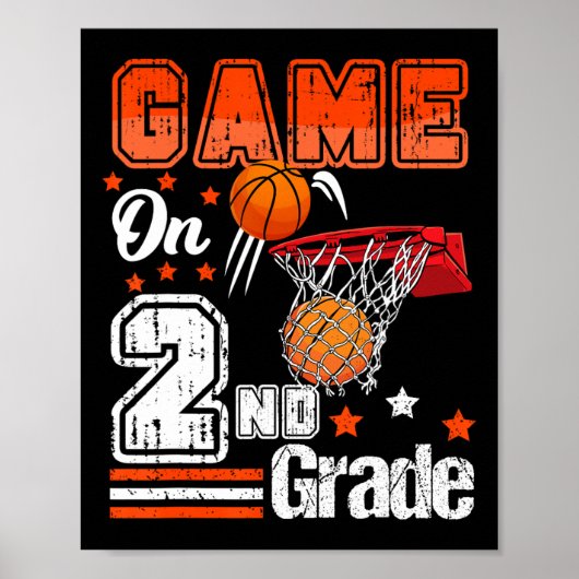 Poster Jeux De Basket De 2E Année Retour À La Seconde Éco (Devant)