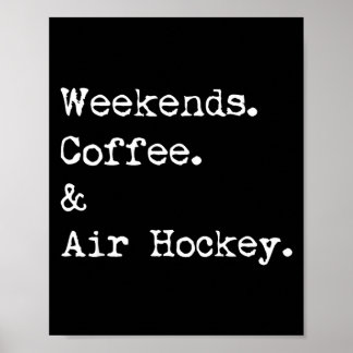 Poster Jeux de café et de hockey sur air de week-end sur