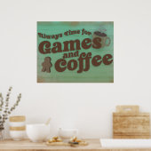 Poster Jeux de café Fun Time Retro Style Art (Cuisine)