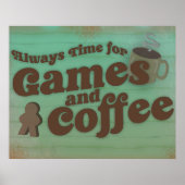 Poster Jeux de café Fun Time Retro Style Art (Devant)