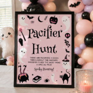 Poster Jeux de chasse à la sucette pour fille de Baby Sho