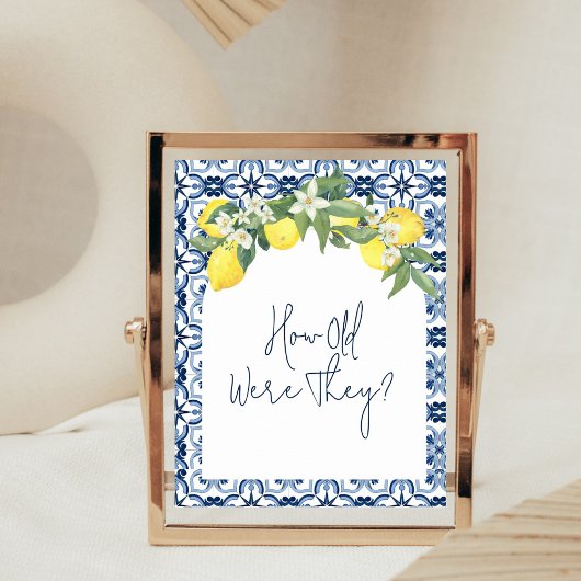 Poster Jeux de Fête des mariées au citron vert