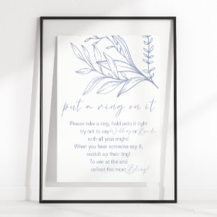 Poster Jeux de fleurs de pervenche Mettre une bague dessu