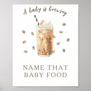 Poster Jeux de nourriture pour bébé à la baby shower de p