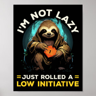 Poster Jeux de rôle Rpg Jouer D20 Jeux de société drôles