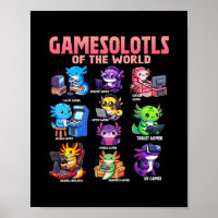 Jeux de salamandres du monde Divers gamer axolotl