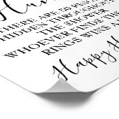 Poster Jeux de Salle Mariage de Lemons Bridal Shower Ring (Coin)