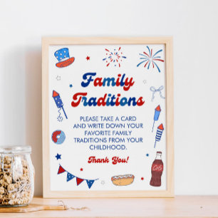 Poster Jeux de traditions familiales pour une baby shower